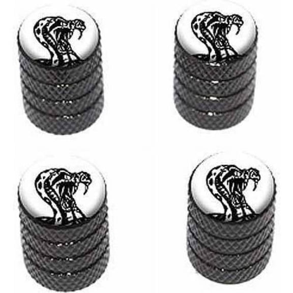 Rattlesnake Snake On White Cobra Tire Rim Wheel Aluminum Valve Stem Caps, Multiple Colors