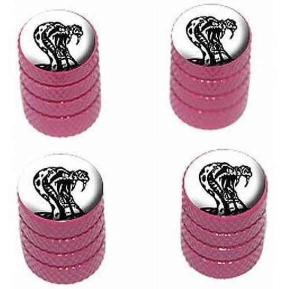 Rattlesnake Snake On White Cobra Tire Rim Wheel Aluminum Valve Stem Caps, Multiple Colors