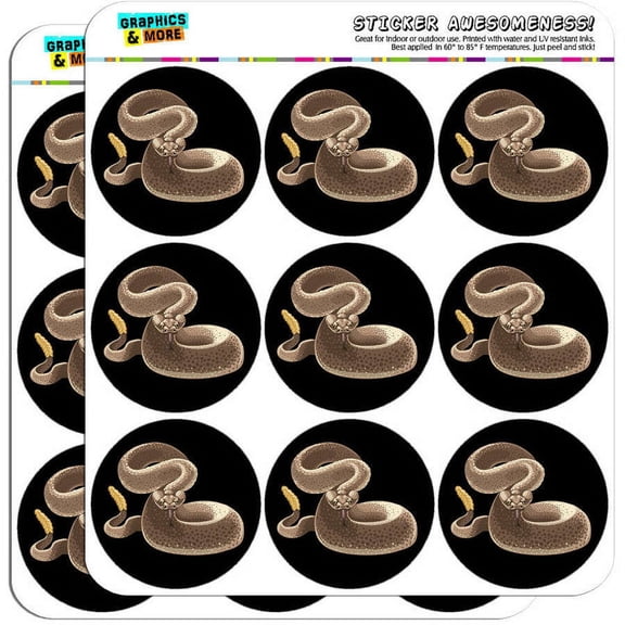 Rattlesnake Venomous Snake 18 2" Planner Calendar Scrapbooking Crafting Stickers