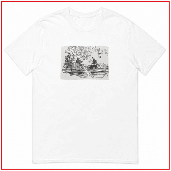 Ratty and Mole Boating Wind in the Willows Art Unisex T Shirt Top V90581 Size S- 5XL