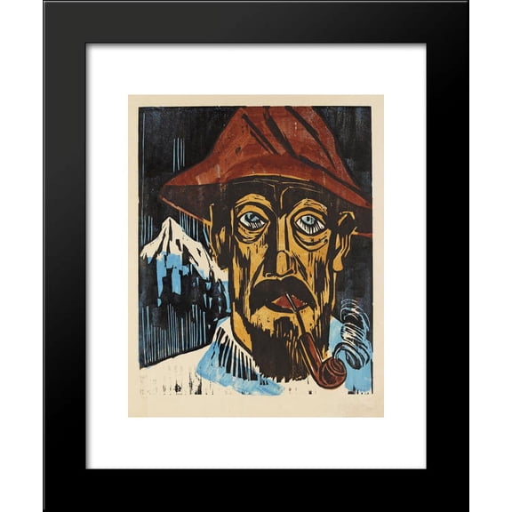 Rauchender Schweizer 20x24 Framed Art Print by Pechstein, Max