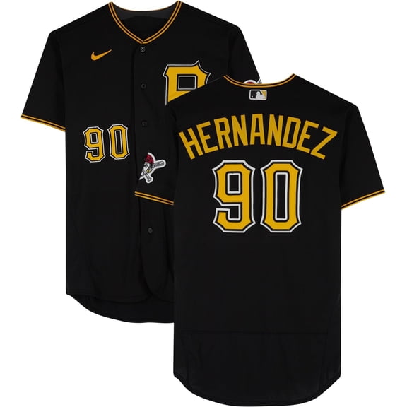 Raul Hernandez Pittsburgh Pirates Game-Used #90 Black Jersey vs. Chicago White Sox on April 7, 2023 - Fanatics Authentic Certified