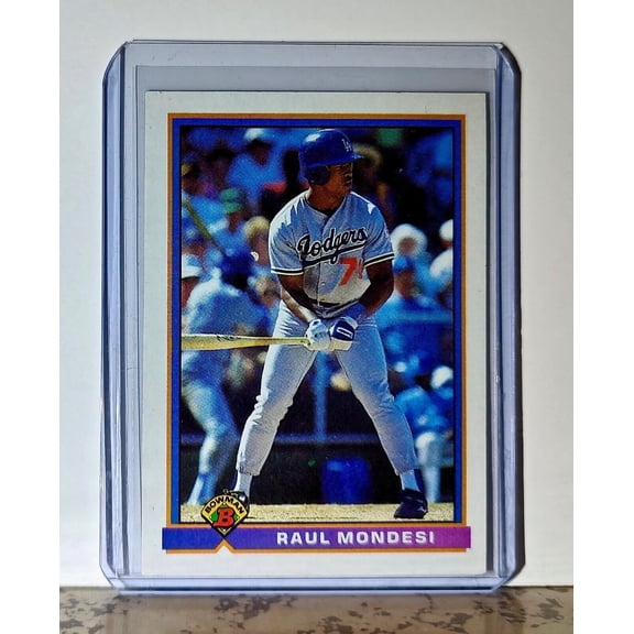 Raul Mondesi 1991 Topps Bowman MLB #593 Baseball Card Los Angeles Dodgers