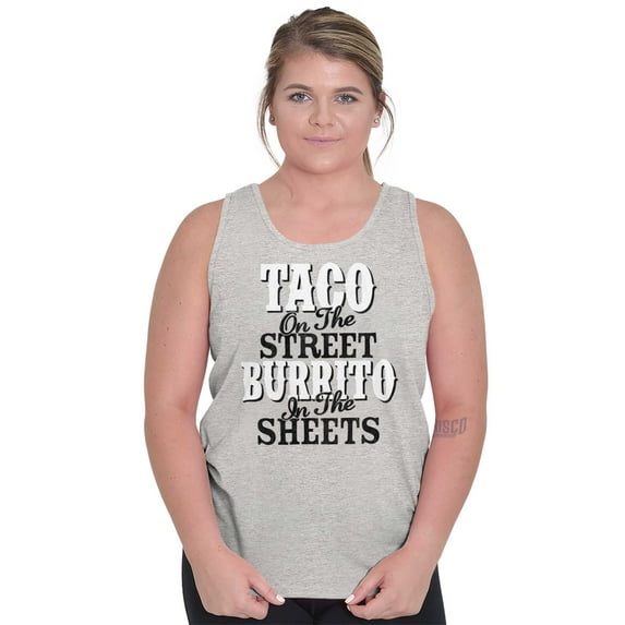 Raunchy Funny Tacos Tuesdays Burritos Tank Top T Shirts Men Women Brisco Brands X