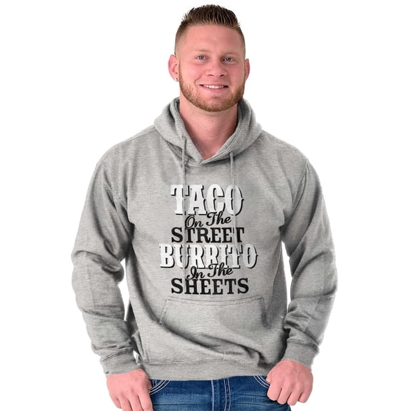 Raunchy Funny Tacos Tuesdays Burritos Unisex Plus Fleece Graphic Hoodie Brisco Brands 5X
