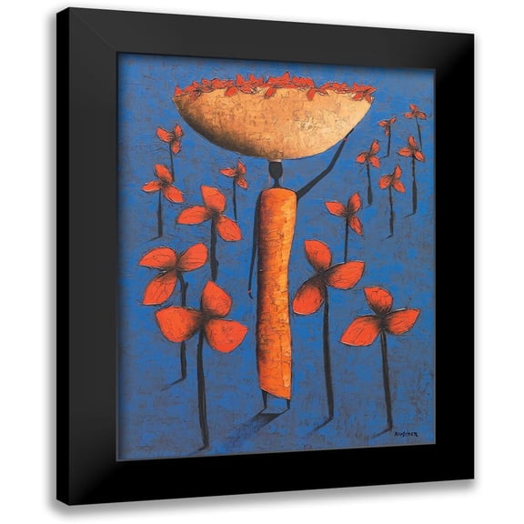 Rauscher, Michel 12x14 Black Modern Framed Museum Art Print Titled - Le champ bleu