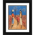 thumbnail image 1 of Rauscher, Michel 12x14 Black Ornate Wood Framed with Double Matting Museum Art Print Titled - La famille et larbre bleu, 1 of 4