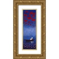 thumbnail image 1 of Rauscher, Michel 13x32 Gold Ornate Wood Framed with Double Matting Museum Art Print Titled - Cerulean Passage, 1 of 4