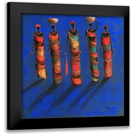 Rauscher, Michel 15x15 Black Modern Framed Museum Art Print Titled - Midnight Gathering 1