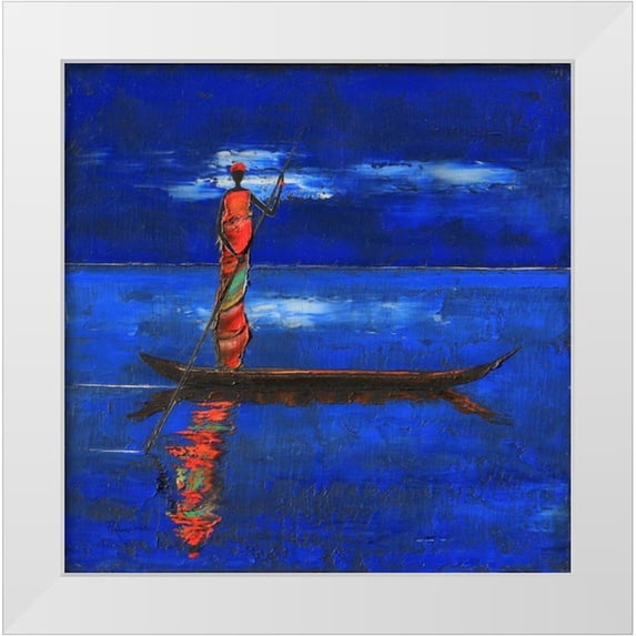 Rauscher, Michel 15x15 White Modern Wood Framed Museum Art Print Titled - Midnight Voyage 1