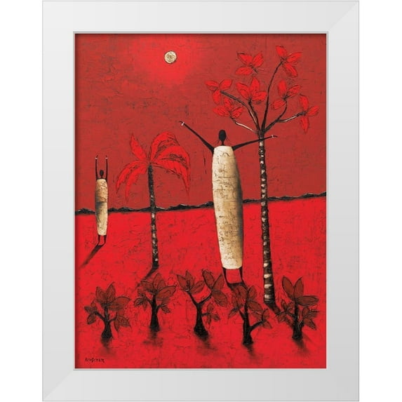 Rauscher, Michel 15x18 White Modern Wood Framed Museum Art Print Titled - Si pres, si loin