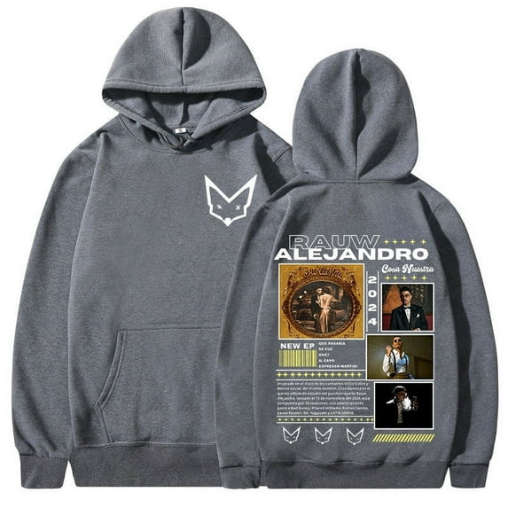 Rauw Alejandro Album Cosa Nuestra Graphic Hoodies Men Women Clothing Fashion Hip Hop Hooded Sweatshirts Oversized Pullover Hoody