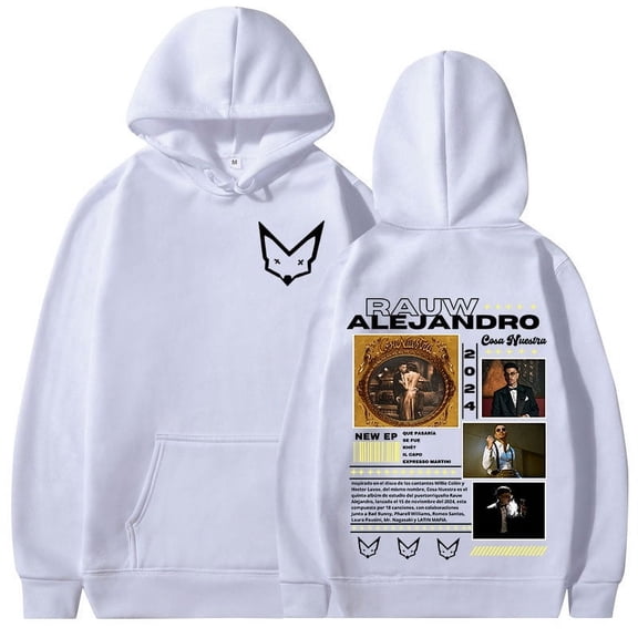 Rauw Alejandro Album Cosa Nuestra Graphic Hoodies Men Women Clothing Fashion Hip Hop Hooded Sweatshirts Oversized Pullover Hoody