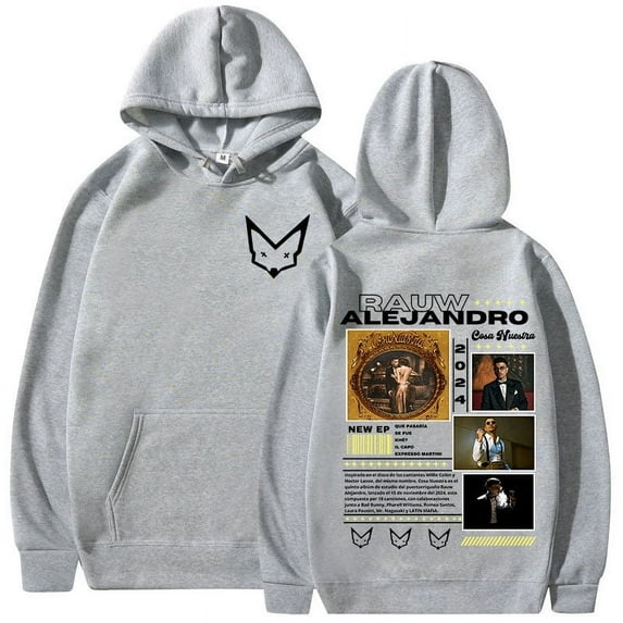 Rauw Alejandro Album Cosa Nuestra Graphic Hoodies Men Women Clothing Fashion Hip Hop Hooded Sweatshirts Oversized Pullover Hoody
