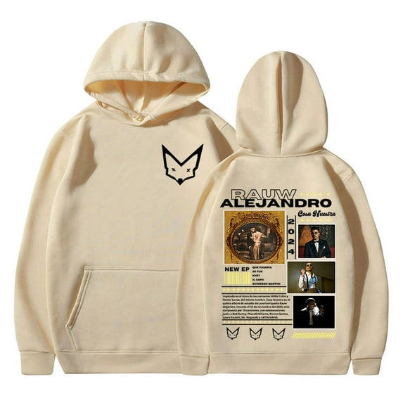 Rauw Alejandro Album Cosa Nuestra Graphic Hoodies Men Women Clothing Fashion Hip Hop Hooded Sweatshirts Oversized Pullover Hoody