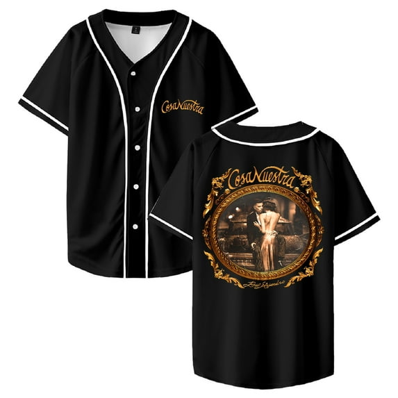 Rauw Alejandro Cosa Nuestra Baseball Jersey Short Sleeve Button-up Shirts Women Men Streetwear Tee