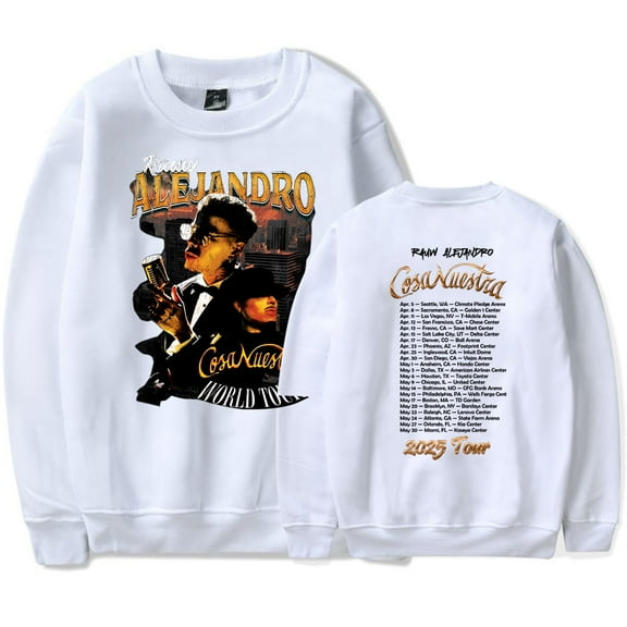 Rauw Alejandro Cosa Nuestra Concert Merch Tour Long Sleeve Crewneck Sweatshirt For Men/Women Unsiex Streetwear