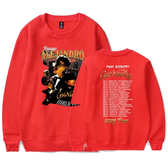 Rauw Alejandro Cosa Nuestra Concert Merch Tour Long Sleeve Crewneck Sweatshirt For Men/Women Unsiex Streetwear