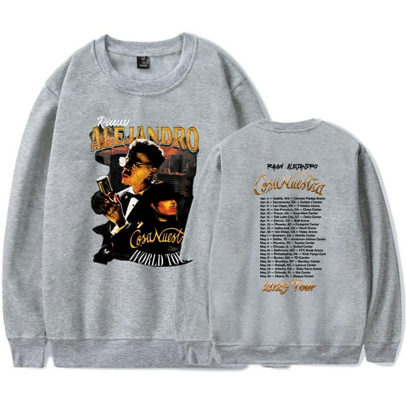 Rauw Alejandro Cosa Nuestra Concert Merch Tour Long Sleeve Crewneck Sweatshirt For Men/Women Unsiex Streetwear