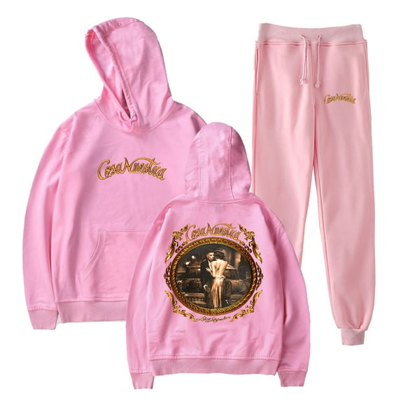 Rauw Alejandro Cosa Nuestra Hoodie Jogger Pants Two Piece Set Sweatshirts+Sweatpants Women Men Trendy Outfit Sets