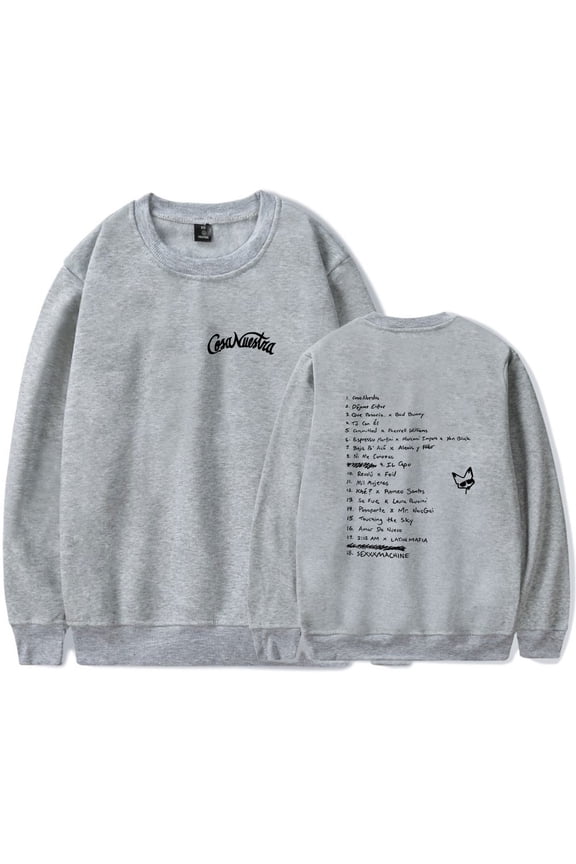 Rauw Alejandro Cosa Nuestra Merch Sweatshirt Women Men Casual Crewneck Long Sleeve Pullover Clothes