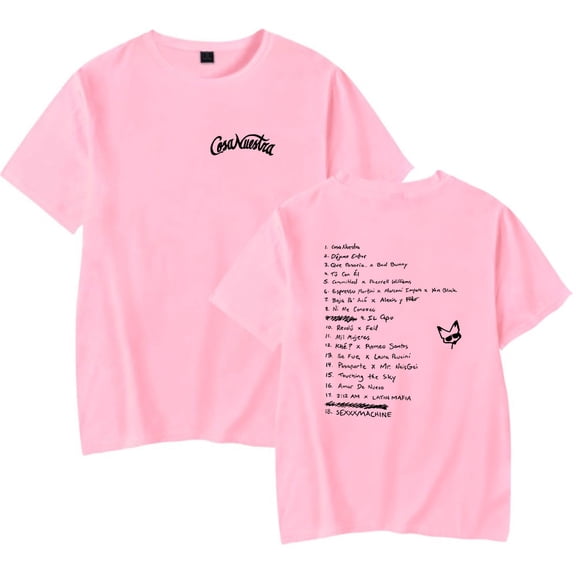 Rauw Alejandro Cosa Nuestra Merch T-Shirt Women Men Casual Crewneck Short Sleeve Fashion Tee