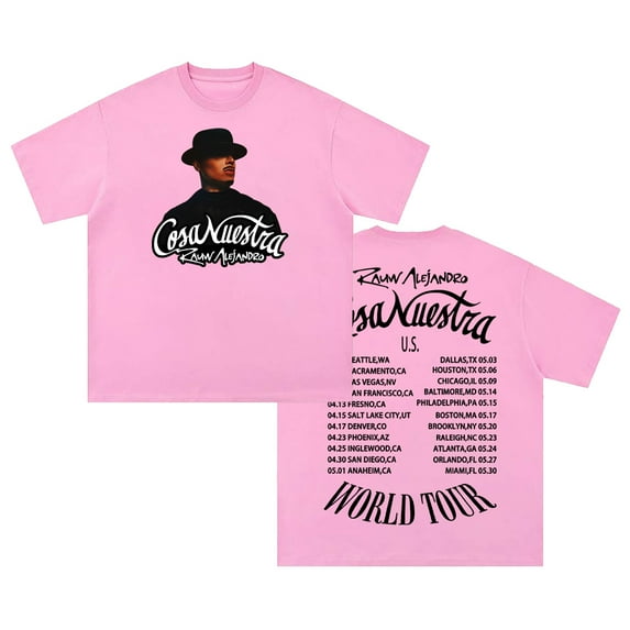 Rauw Alejandro Cosa Nuestra Tour 2025 T-shirt Crewneck Short Sleeve Cotton Tee Women Men Streetwear Tops