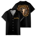 thumbnail image 1 of Rauw Alejandro Cosa Nuestra Women Men's Short Sleeve Button-up Shirts Casual T-shirt Trendy Outfits, 1 of 2