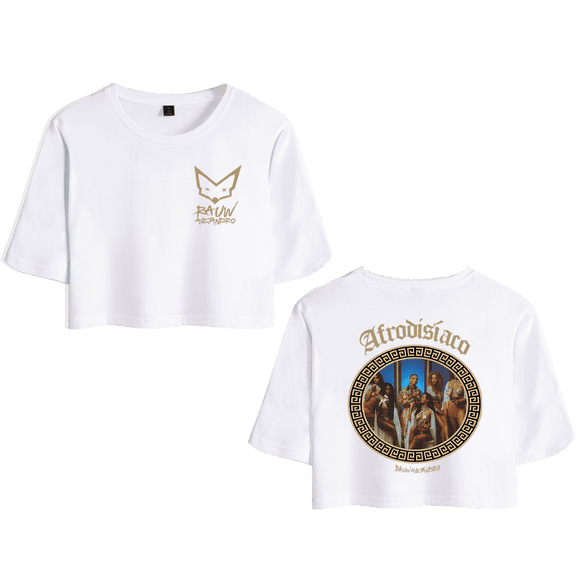 Rauw Alejandro Merch Afrodisiaco Crop Top T-shirt Shorts Suits Girls Women Rapper Short Sleeve Tee
