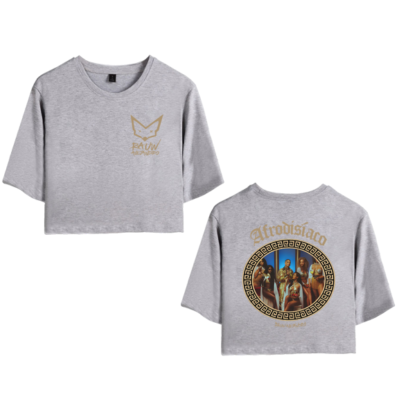 Rauw Alejandro Merch Afrodisiaco Crop Top T-shirt Shorts Suits Girls Women Rapper Short Sleeve Tee
