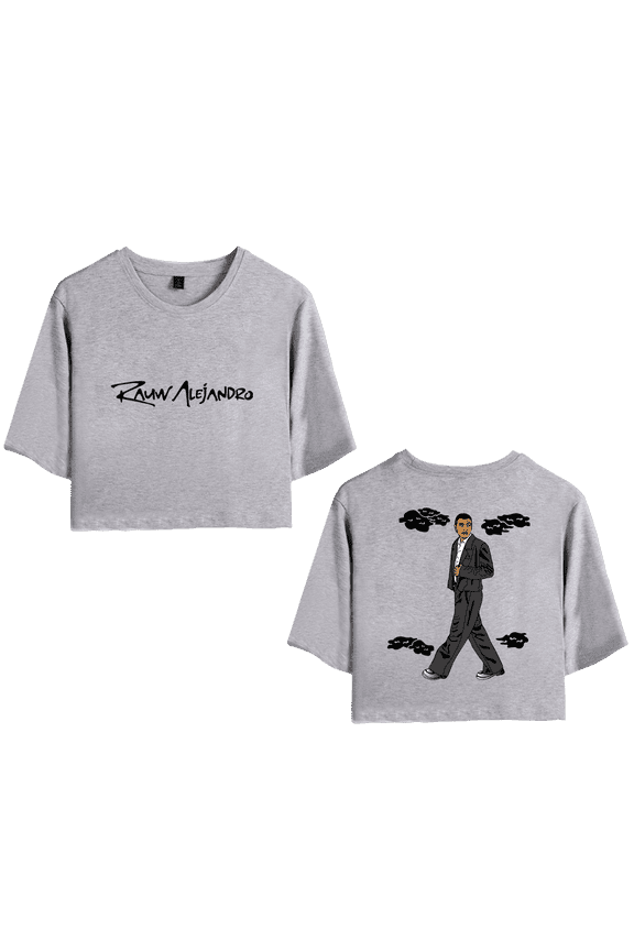 Rauw Alejandro Merch Cloud Crop Top T-shirt Shorts Suits Girls Women Rapper Short Sleeve Tee