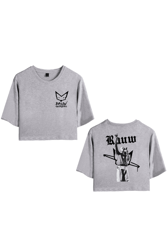 Rauw Alejandro Merch Crop Top T-shirt Shorts Suits Girls Women Rapper Short Sleeve Tee