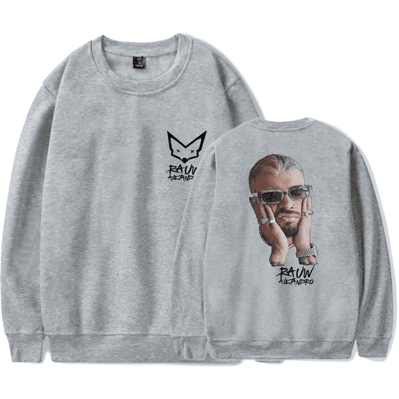 Rauw Alejandro Merch Photo Crewnect Long Sleeve HiPHop Rapper Fashion Cool Hoodies Unisex Men Women Casual Streetwear Top Hoodie