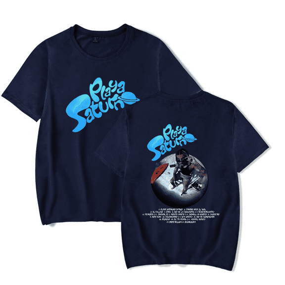 Rauw Alejandro Merch Playa Saturno T-shirt HipHop Rapper Short Sleeve Fashion Cool Tshiets Unisex Men Women Merch T Shirt Top Tee