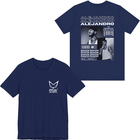 Rauw Alejandro Merch Printed T-shirt Shirt Unisex Men Women Tee Short Sleeve Crewneck Top