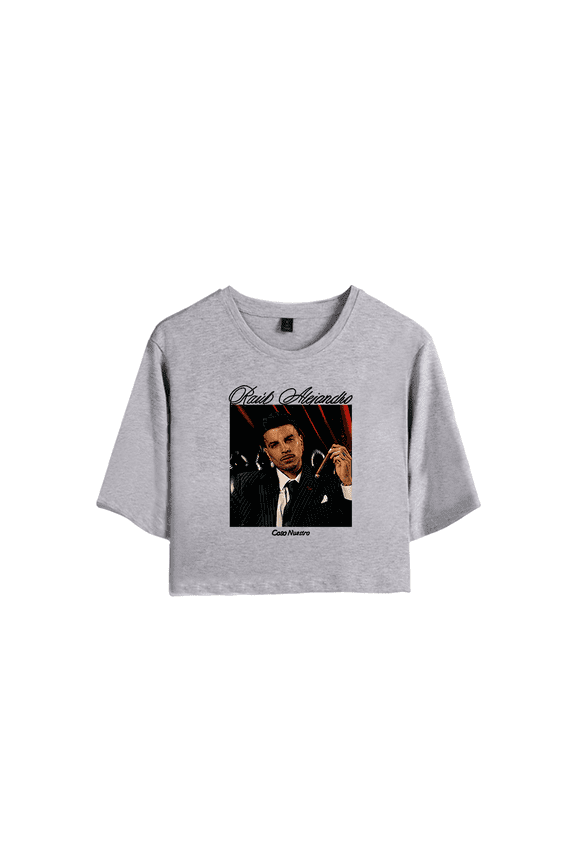 Rauw Alejandro Merch Que Pasaria Crop Top T-shirt Suits Girls Women Rapper Short Sleeve Tee