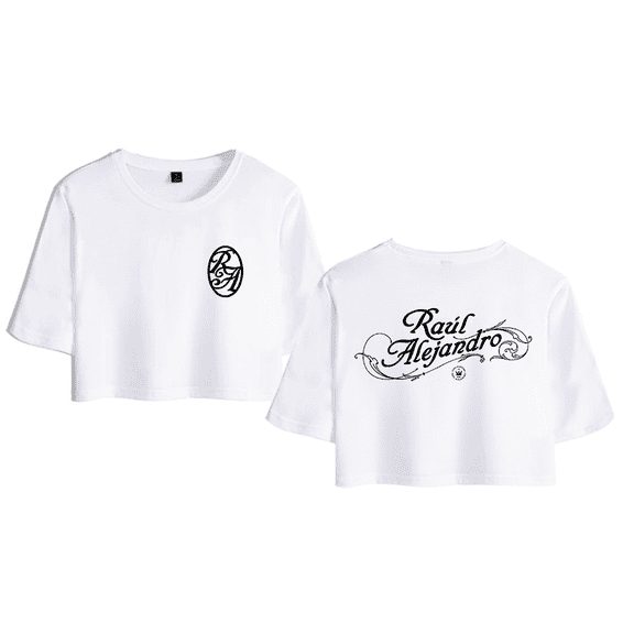Rauw Alejandro Merch RA Crop Top T-shirt Suits Girls Women Rapper Short Sleeve Tee