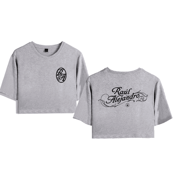 Rauw Alejandro Merch RA Crop Top T-shirt Suits Girls Women Rapper Short Sleeve Tee