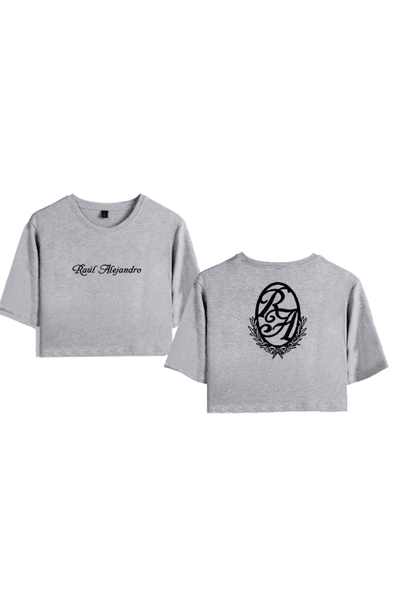 Rauw Alejandro Merch RA Logo Crop Top T-shirt Shorts Suits Girls Women Rapper Short Sleeve Tee