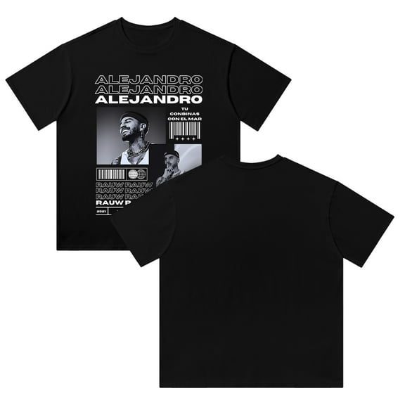 Rauw Alejandro Merch T-Shirt Wash Cotton Tee Women Men Fashion Short Sleeve T-Shirts Style7