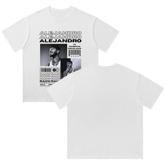 Rauw Alejandro Merch T-Shirt Wash Cotton Tee Women Men Fashion Short Sleeve T-Shirts Style7