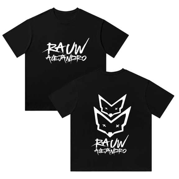Rauw Alejandro Merch T-Shirt World Tour Wash Cotton Tee Women Men Fashion Short Sleeve T-Shirts Style4