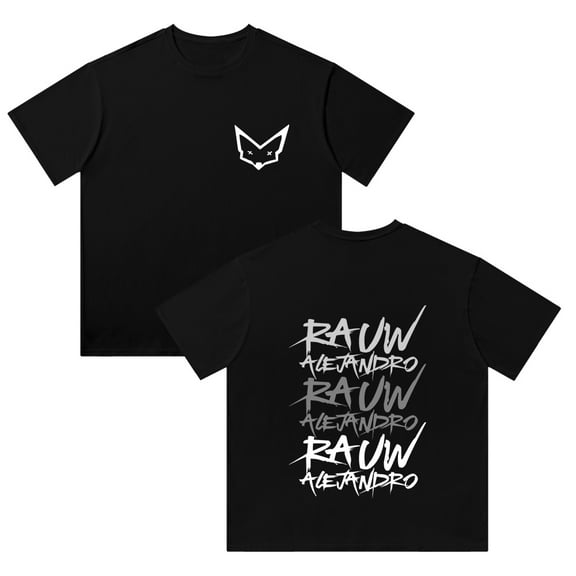 Rauw Alejandro Merch T-Shirt World Tour Wash Cotton Tee Women Men Fashion Short Sleeve T-Shirts Style5