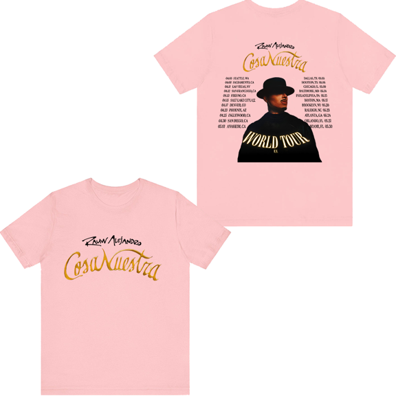 Rauw Alejandro Merch World Tour T-shirt Printed Shirt Unisex Men Women Rapper Tee Short Sleeve Top