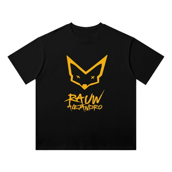 Rauw Alejandro Print Unisex Short-Sleeve Cotton T-Shirt, Double-Sided DTG Print, Available in Black and White, Perfect for Concerts and Casual Wear