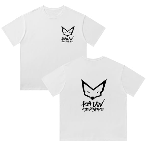 Rauw Alejandro Print Unisex Short-Sleeve Cotton T-Shirt, Double-Sided DTG Print, Available in Black and White, Perfect for Concerts and Casual Wear