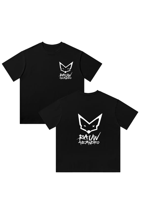 Rauw Alejandro Print Unisex Short-Sleeve Cotton T-Shirt, Double-Sided DTG Print, Available in Black and White, Perfect for Concerts and Casual Wear