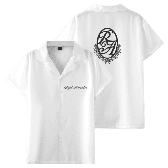 Rauw Alejandro RA Shirt Unisex Short Sleeve Camp Collar Fashion Women Men Shirts