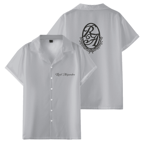 Rauw Alejandro RA Shirt Unisex Short Sleeve Camp Collar Fashion Women Men Shirts