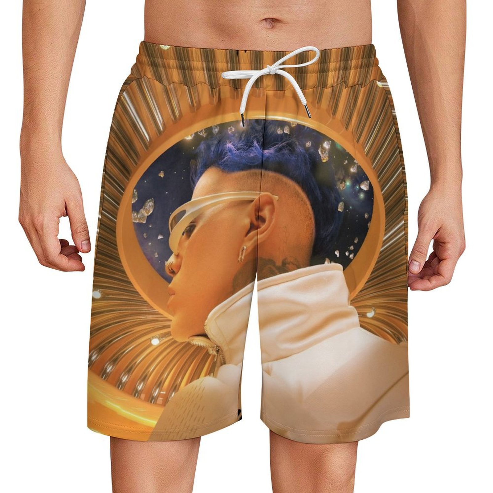 Rauw Alejandro Saturno Short Sweatpants Summer Daily Cozy Lounge Shorts ...